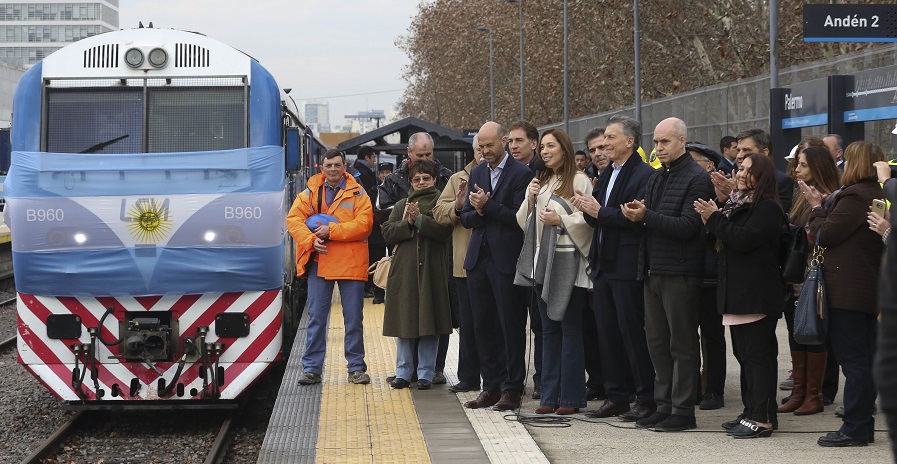 Vidal acompañó a Macri y Larreta en la inauguración del viaducto San Martín