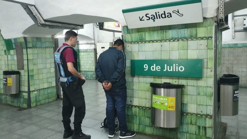 Policía de la Ciudad detuvo a un ladrón en la Línea D del Subte