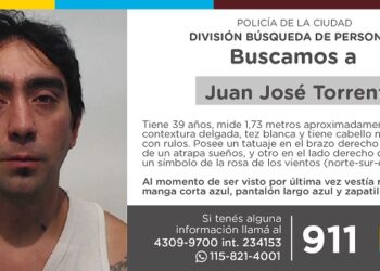 La Policía de la Ciudad solicita colaboración en la búsqueda de Juan José Torrent