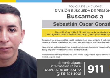 La Policía de la Ciudad solicita colaboración en la búsqueda de Sebastián Oscar González