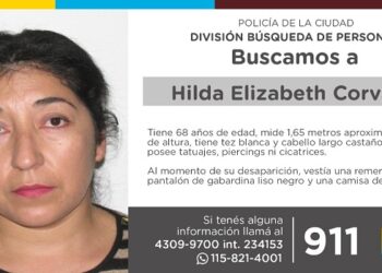 La Policía de la Ciudad solicita colaboración en la búsqueda de Hilda Elizabeth Corvalán