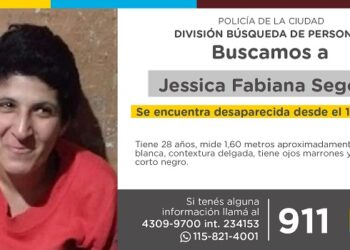 La Policía de la Ciudad solicita colaboración en la búsqueda de Jessica Fabiana Segovia