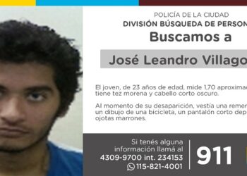 La Policía de la Ciudad solicita colaboración en la búsqueda de José Leandro Villagomez