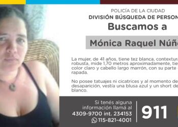 La Policía de la Ciudad solicita colaboración en la búsqueda de La Policía de la Ciudad solicita colaboración en la búsqueda de Mónica Raquel Núñez