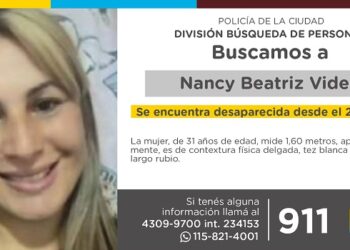 La Policía de la Ciudad solicita colaboración en la búsqueda de Nancy Beatriz Videla