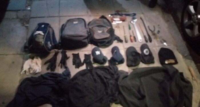 Cuatro delincuentes fueron detenidos al intentar forzar un garaje en Saavedra