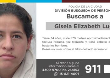 La Policía de la Ciudad solicita colaboración en la búsqueda de Gisela Elizabeth Lugo