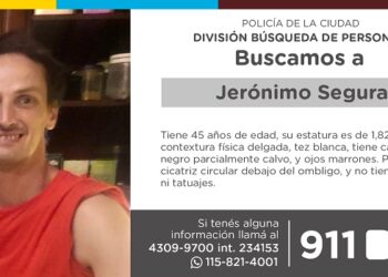 La Policía de la Ciudad solicita colaboración en la búsqueda de Jerónimo Segura