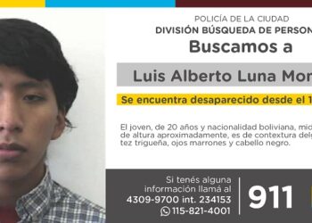 La Policía de la Ciudad solicita colaboración en la búsqueda de Luis Alberto Luna Montaño