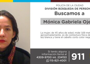 La Policía de la Ciudad solicita colaboración en la búsqueda de Mónica Gabriela Ojeda