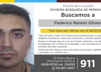 La Policía de la Ciudad solicita colaboración en la búsqueda de Federico Ramón Olivera