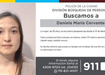 La Policía de la Ciudad solicita colaboración en la búsqueda de Daniela María Cervantes