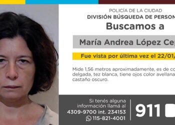 La Policía de la Ciudad solicita colaboración en la búsqueda de María Andrea López Cepero