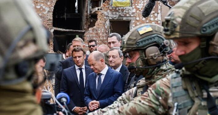Draghi, Macron y Scholz, juntos de visita en Kiev