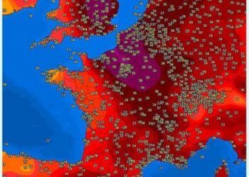 El calor tórrido alcanza al este de Francia