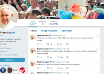 La cuenta de Twitter del Papa en latín (@Pontifex_ln) superó el millón de seguidores