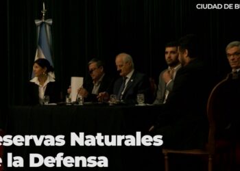 Taiana encabezó la presentación de las cuatro reservas naturales que se crearon junto a Parques Nacionales