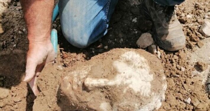 Hallan cabeza de mármol durante obras en una plaza de Roma