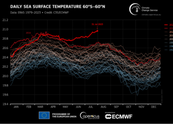 En julio el planeta estuvo 1,5 ºC por encima de la temperatura media preindustrial