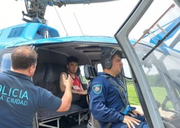 Con los helicópteros de la Policía de la Ciudad hallan a un joven perdido en la Reserva Ecológica