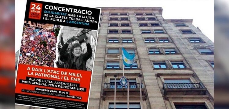 Movilizaciones en ciudades de Europa y Latinoamérica se levantaron en solidaridad con el paro argentino