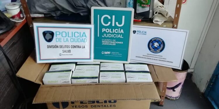 Incautaron insumos y mercadería en infracción en dos consultorios odontológicos