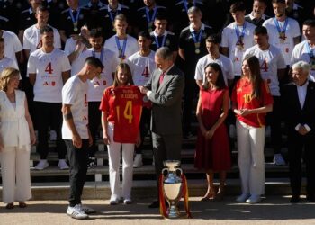 El Rey Felipe VI recibió a la selección española tras la conquista de la Eurocopa