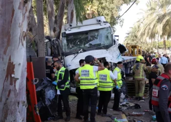Un camión contra parada de autobus en Tel Aviv, un muerto y decenas de heridos