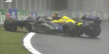 Franco Colapinto chocó y abandonó en el GP de Brasil, mientras que Verstappen quedó al borde de un nuevo título