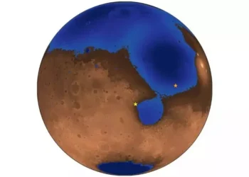Huellas de un gigantesco océano en Marte