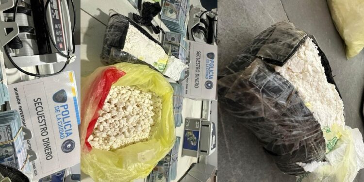 Dos detenidos y el secuestro de cocaína y tusi tras allanamientos en Lugano y Barrio 31
