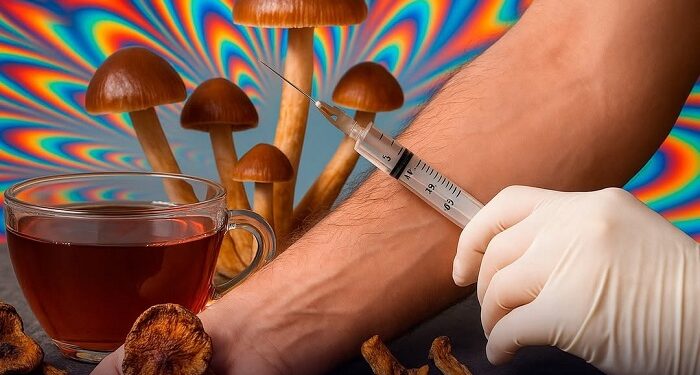 Un hombre se inyectó hongos mágicos en sus venas para tratar su depresión