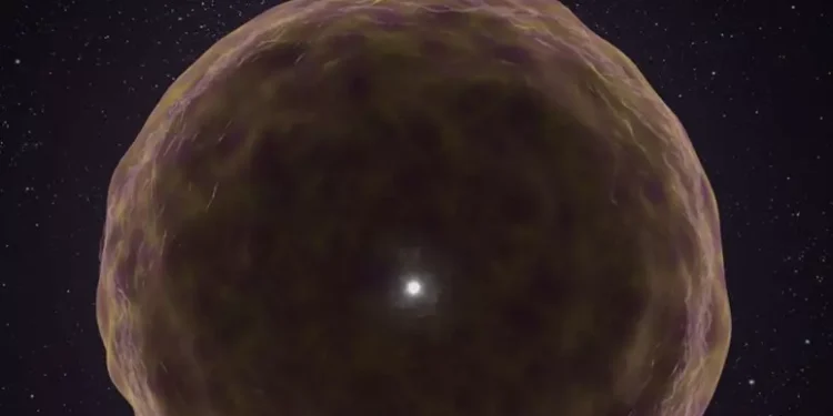 Observan por primera vez una estrella moribunda