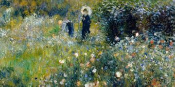 ¿Quién pintó esta mujer con sombrilla?