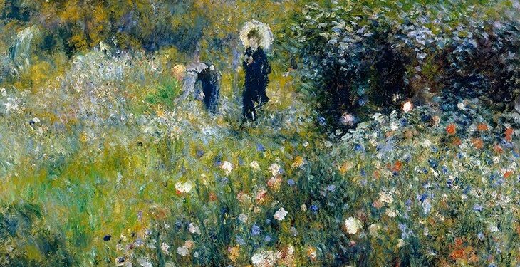 ¿Quién pintó esta mujer con sombrilla?