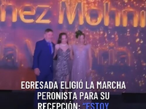 Una egresada eligió la marcha peronista para su recpeción: «Estoy orgullosa»