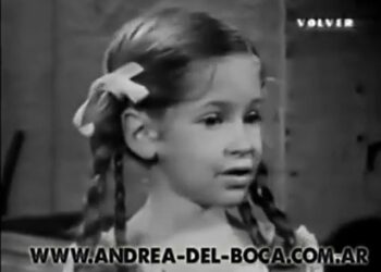 Así actuaba Andrea del Boca cuando era niña