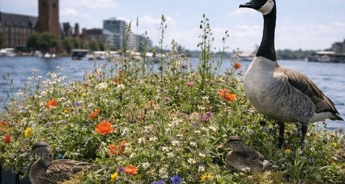 Dinamarca creó islas flotantes con flores para dar más espacio a la naturaleza