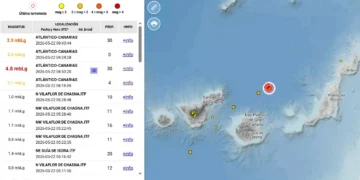 Tres islas sienten el mayor terremoto en Canarias en 5 años, un seísmo de 4,8 en el mar