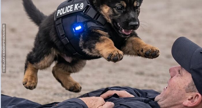 Poncho, el perrito policía que se hizo famoso por hacer RCP