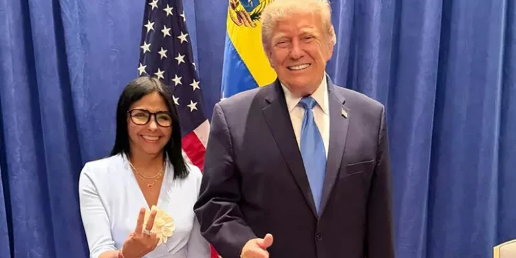 Delcy Rodríguez y Donald Trump, como dos viejos amigos